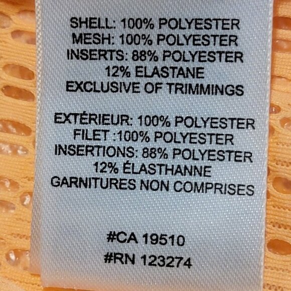 LOLE Women's Small Happy Jacket Orange W Eyelet Pattern Excellent Condition - Picture 9 of 11